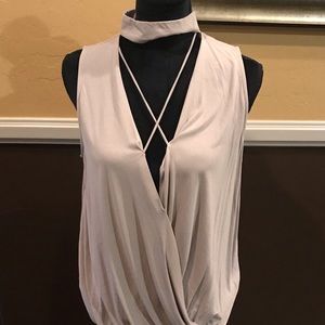 Grey shirt with front cut out